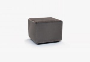Chocolate Suede Pouf