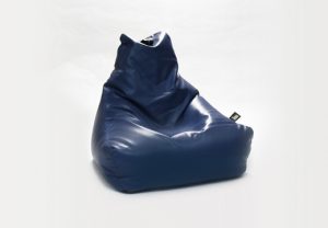 Dark Blue Leather bean bag