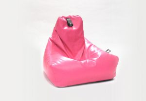 Pink Leather bean bag