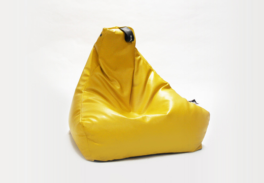 Yellow Leather bean bag
