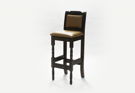 Walnut Barstool with leather seat