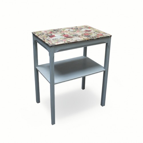 Vintage Blue Side Table 03