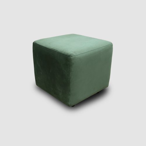 Green Suede Ottoman