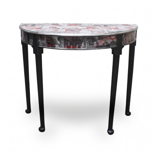 Vintage Half Moon Table