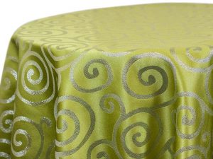 Metallic Scroll Lime Silver 495