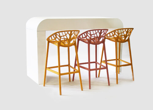 Ores Stools with White Console