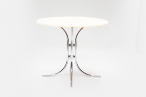 Alpha White Table with Chrome Legs