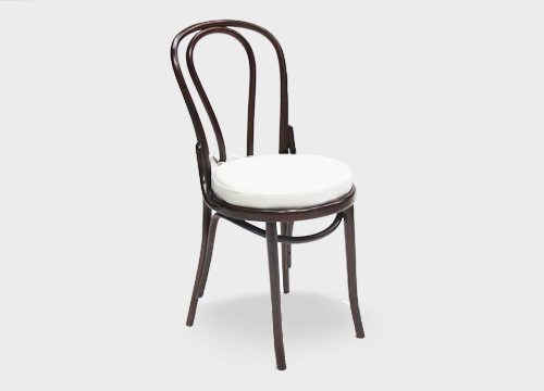 Bistro Chair with Ivory Suede Cushion