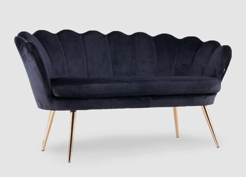 Black 2 Seater Ariel Sofa