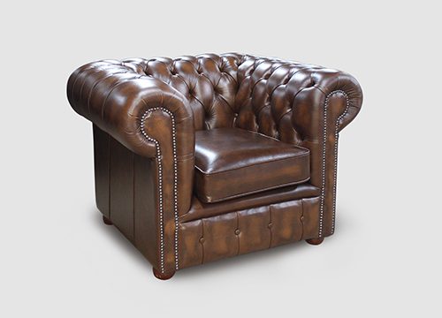 Tan Chesterfield Armchair