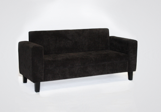 Dark Brown Suede Pouf