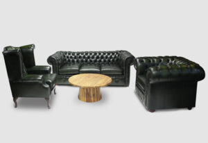 green-chesterfield-sofa set