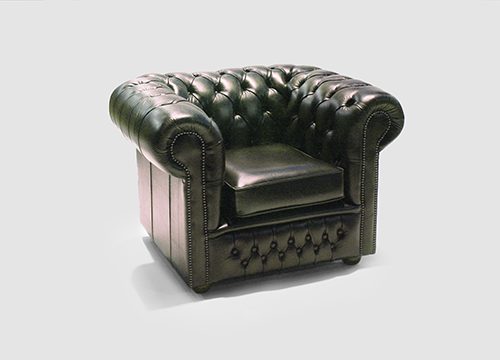 Dark Green Chesterfield Armchair