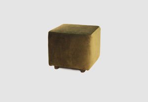Green Suede Ottoman