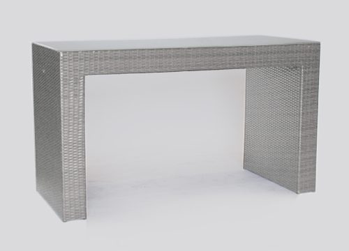 Rattan Console Table Grey