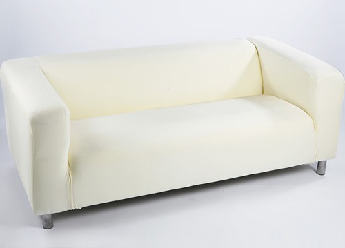 White Spandex sofa