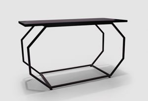 Octagonal Black Console Table