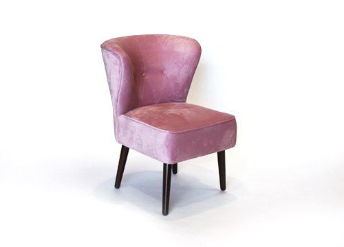 Pink Suede Armchair