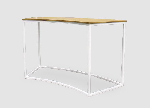 White Holland Large Serpentine Console Table