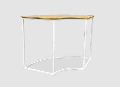 White Holland Small Serpentine Console Table