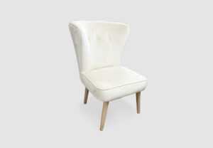 White Suede Armchair