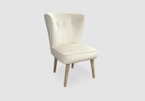 White Suede Armchair