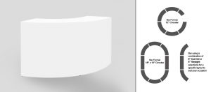 white curved bar