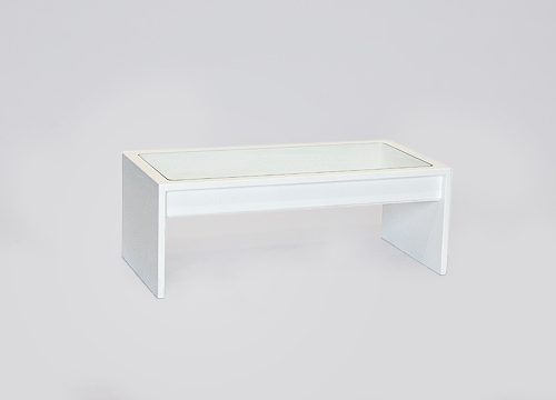White Glass Top Coffee Table