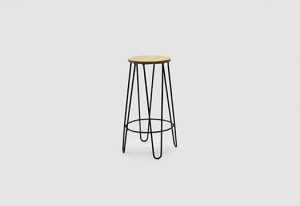 Wooden Top Hairpin Stool