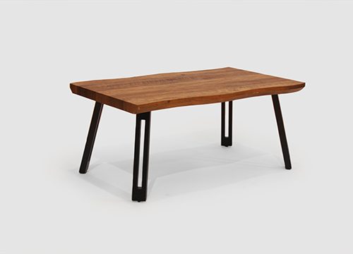 Wavy Wooden Top Coffee Table
