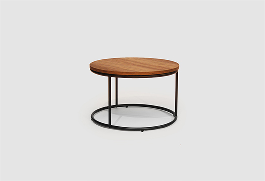 Wooden Top Round Coffee Table Small